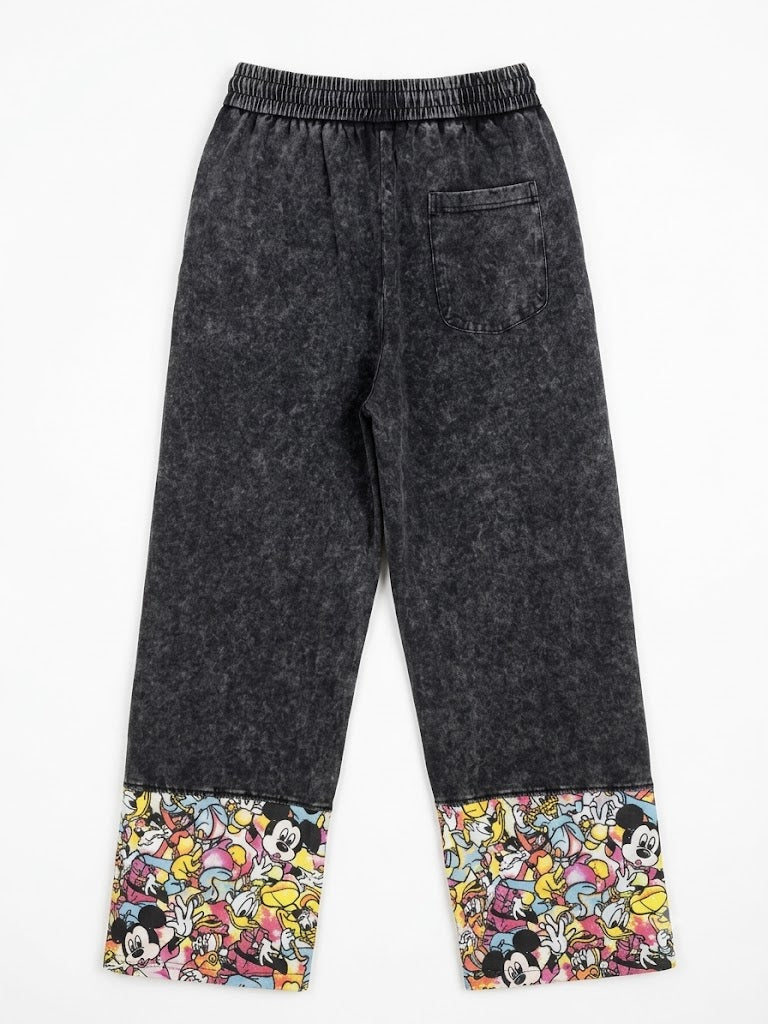 Y2K Washed Cartoon Wide Leg Pants