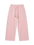 Pink Lightweight Wide-Leg Lounge Pants