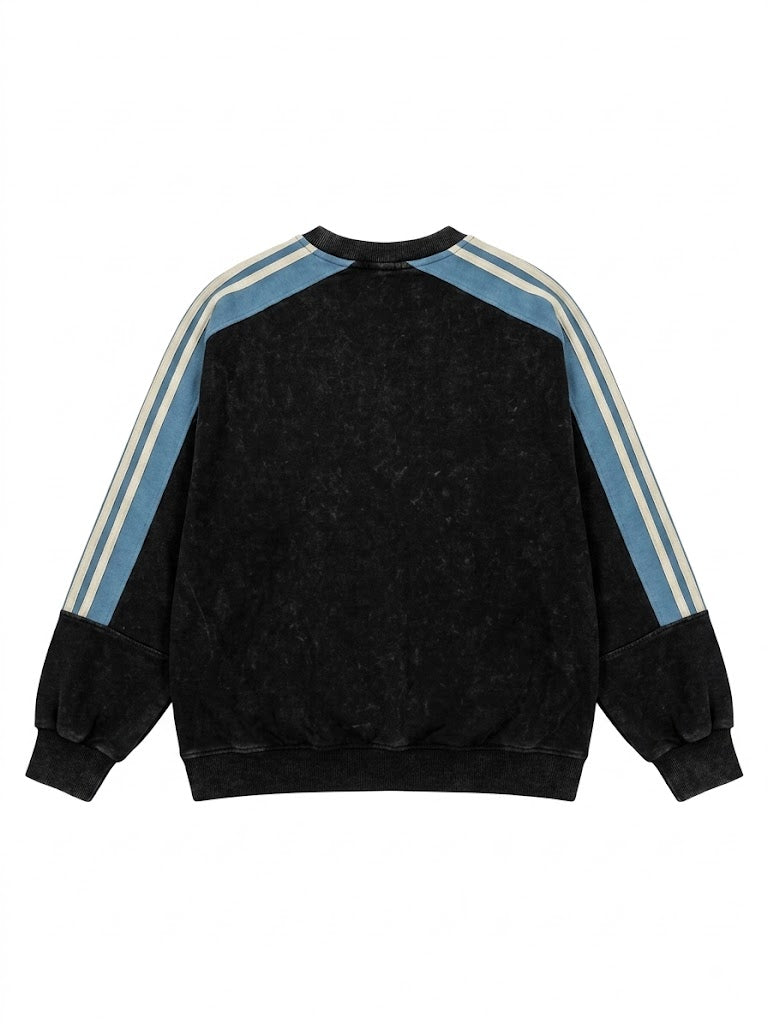 Cartoon Heart Patchwork Oversized Sweatshirt
