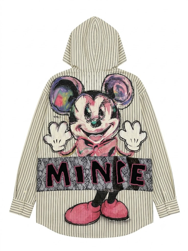 Striped Sheer Lace Panel Hooded Sun Jacket | Lightweight Y2K Cover-Up