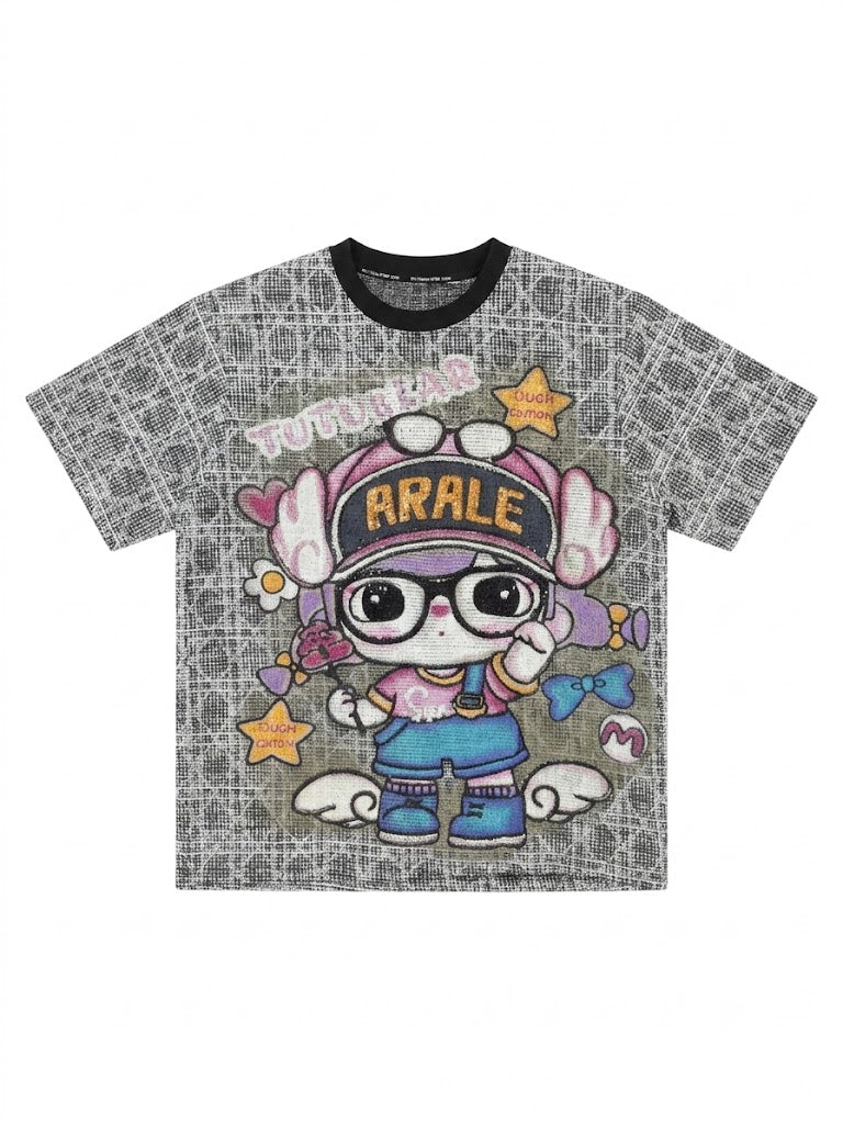 Vintage Wash Cartoon Graphic T-Shirt