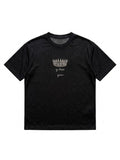 Rhinestone Crown Mesh Oversized T-Shirt – Black