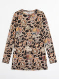 Leopard Kitty Graphic Mesh Long Sleeve Top | Y2K Harajuku Cute Punk