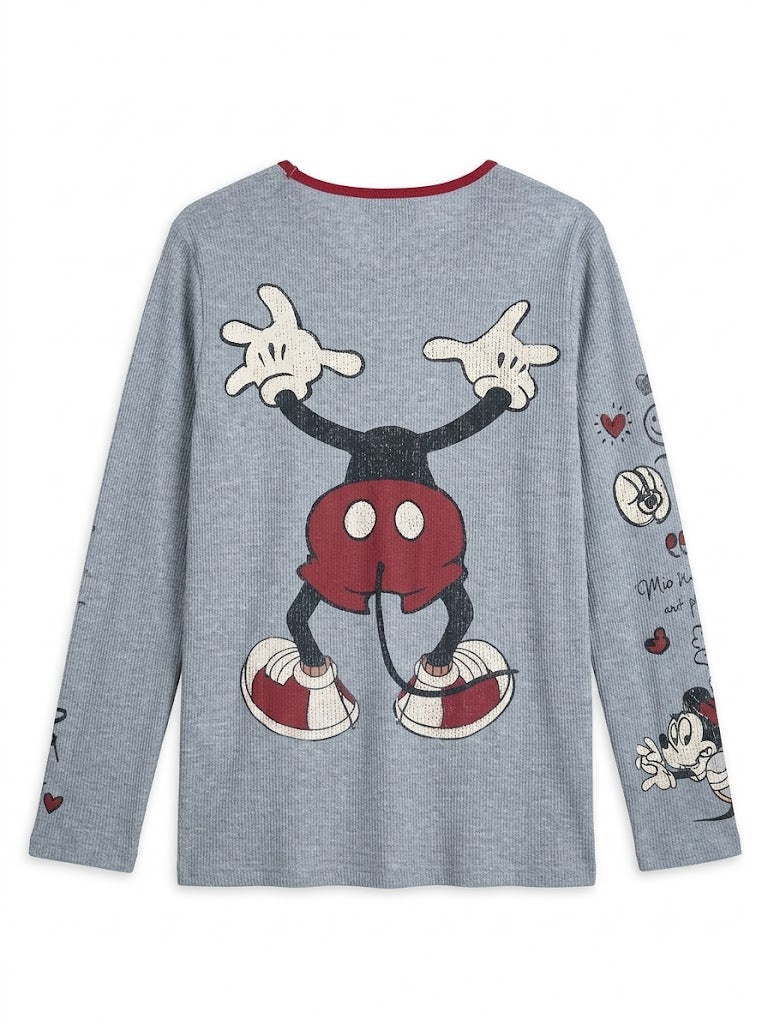 Women’s Vintage Cartoon Sequin Graphic Long Sleeve Top
