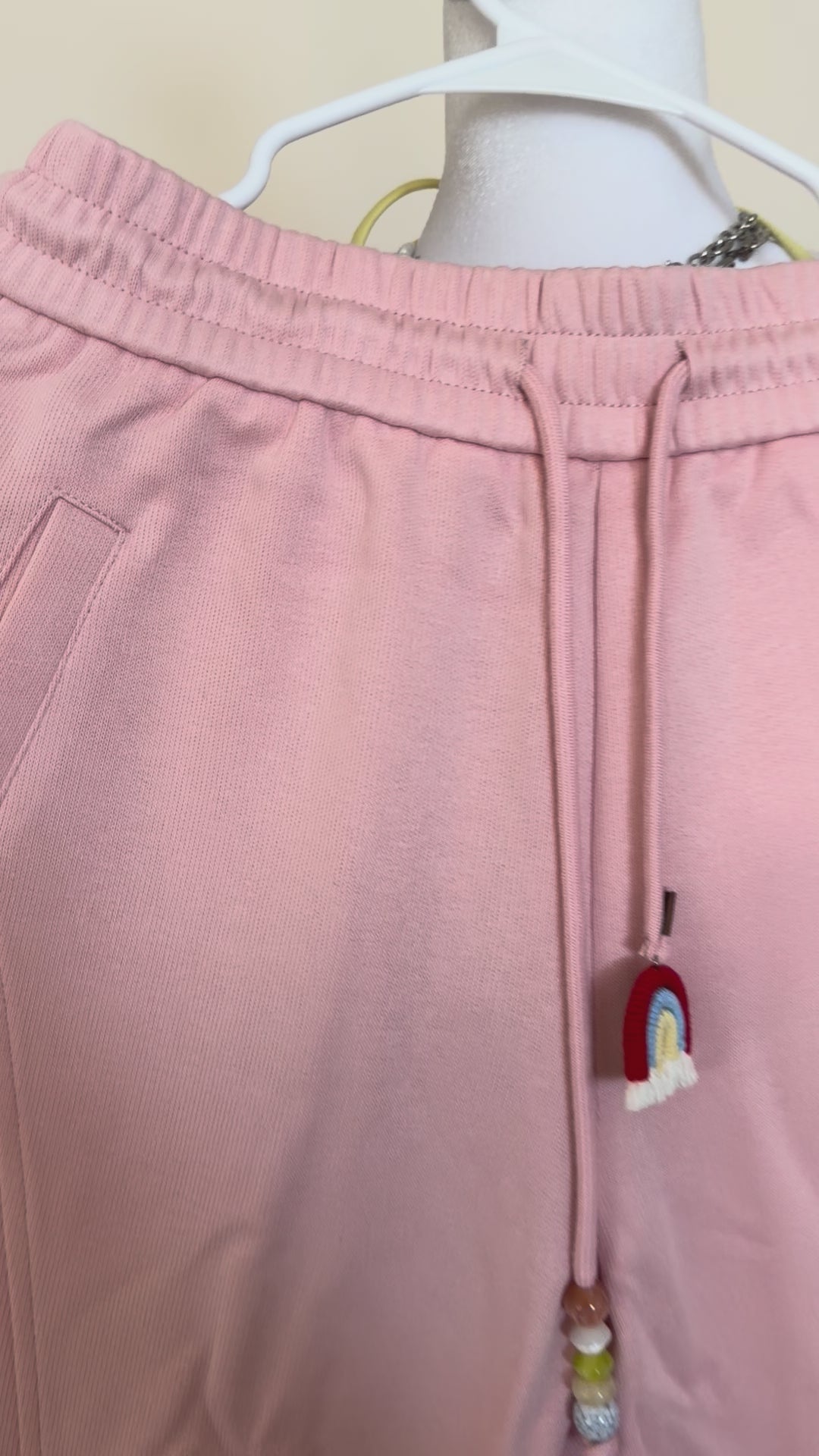 Pink Lightweight Wide-Leg Lounge Pants