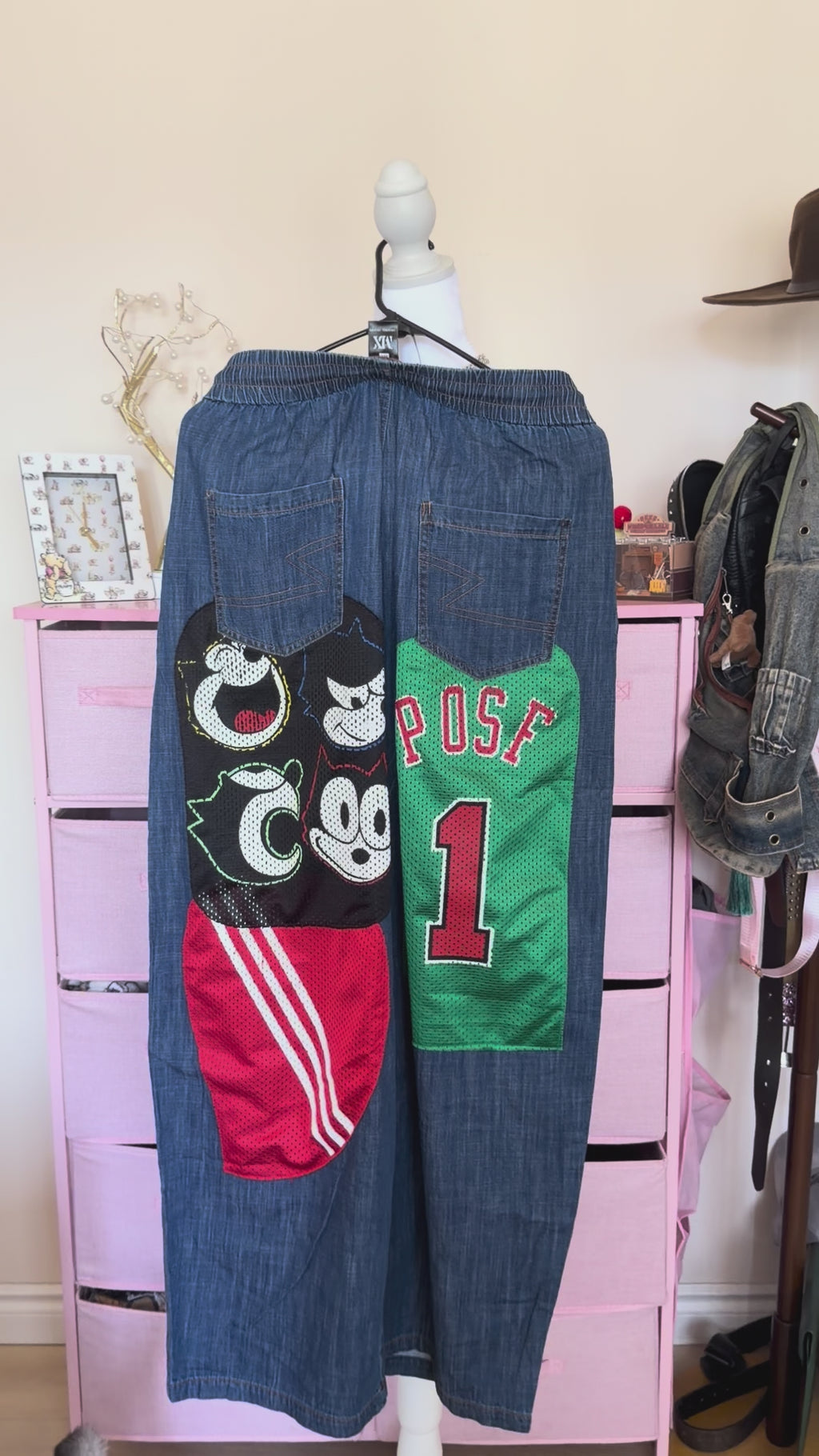 Streetwear Patchwork Wide Leg Denim Pants | Y2K