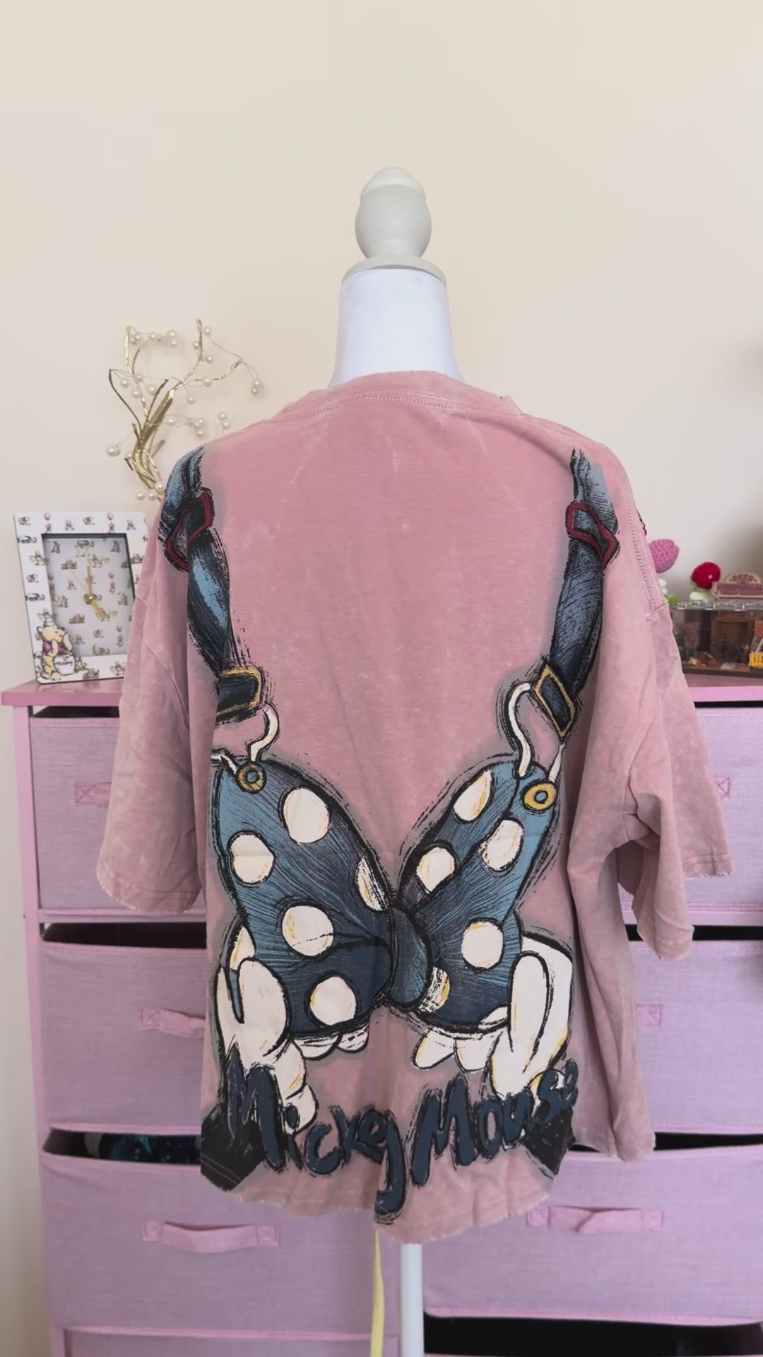 Pink Cartoon Graphic T-Shirt with 3D Plush Detail | Y2K Vintage Tee