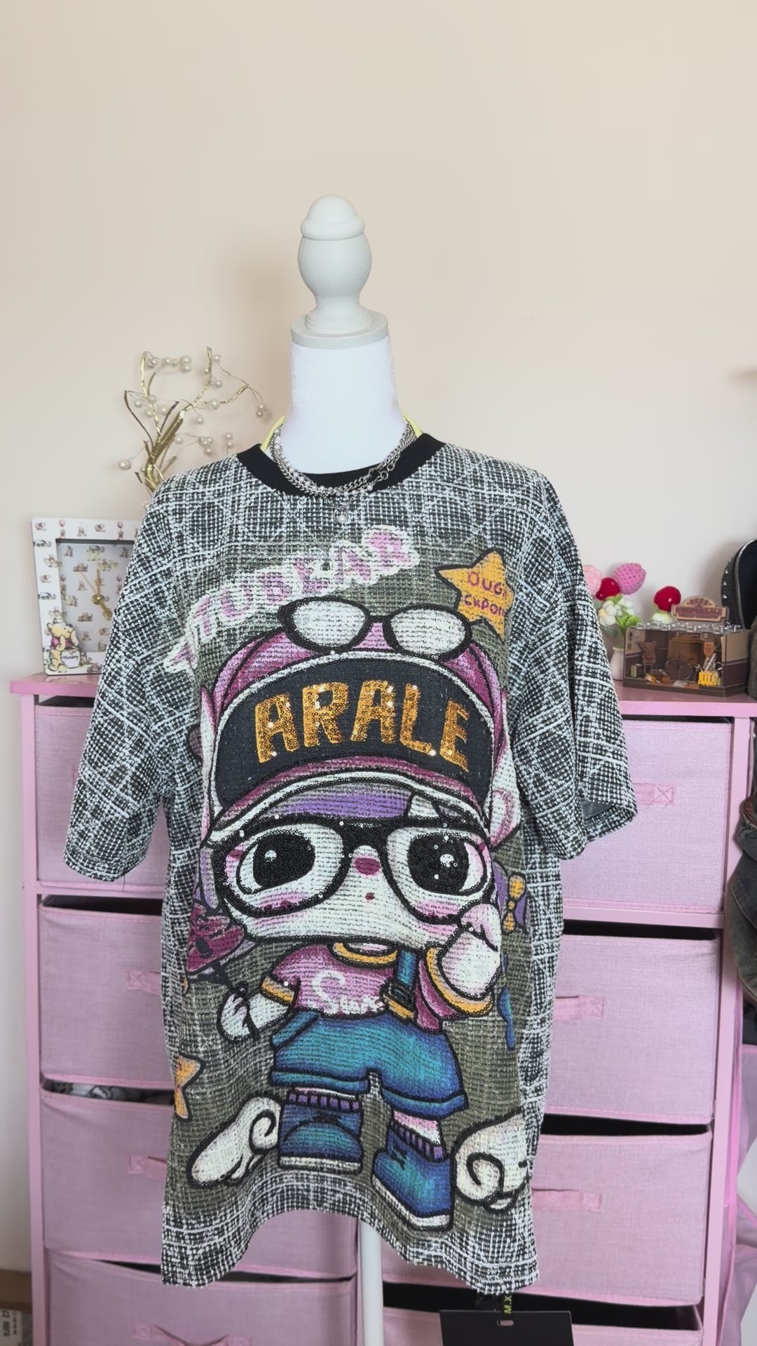 Vintage Wash Cartoon Graphic T-Shirt